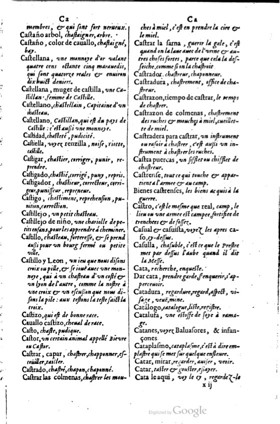 1621 - Adrian Tiffaine - Trésor des deux langues espagnole et française - BM Lyon