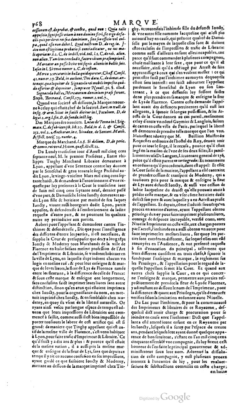 1629 - Veuve Nicolas Buon - Trésor du droit français (21754 T. 2) - BM Lyon