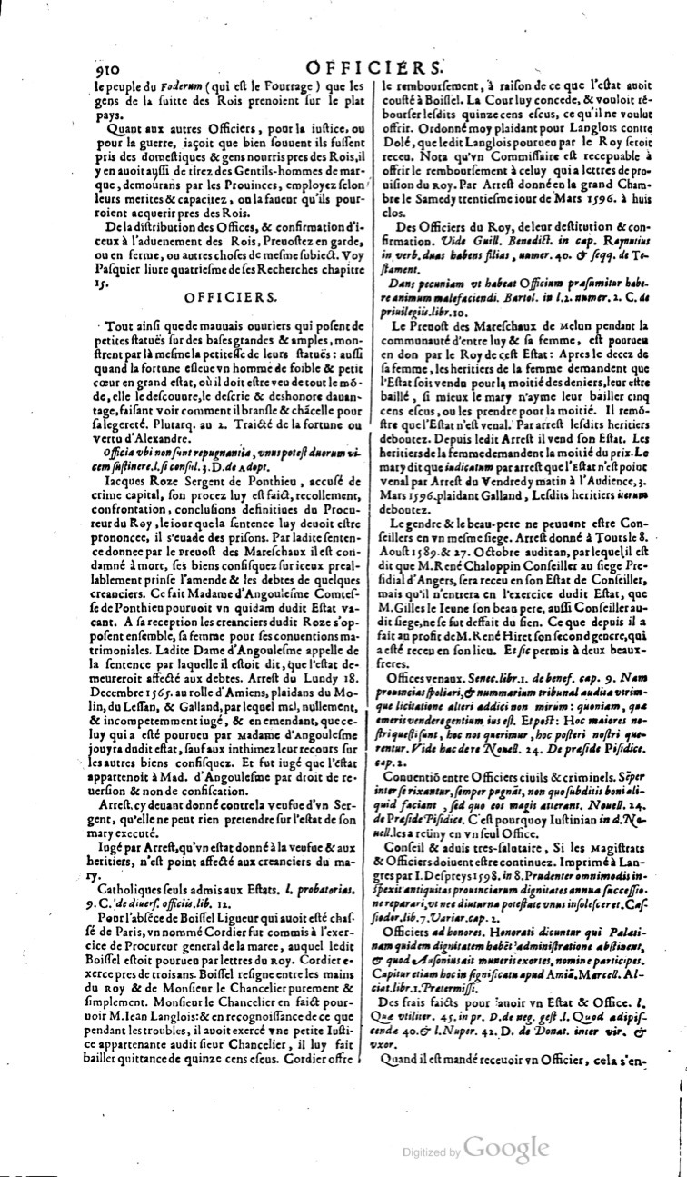 1629 - Veuve Nicolas Buon - Trésor du droit français (21754 T. 2) - BM Lyon