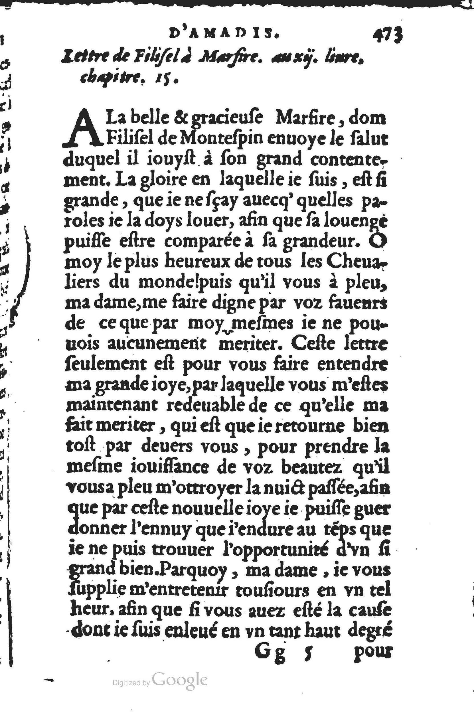 1560 - Jean d’Ogerolles et Gabriel Cotier Lyon - Trésor des Amadis - BSB Munich