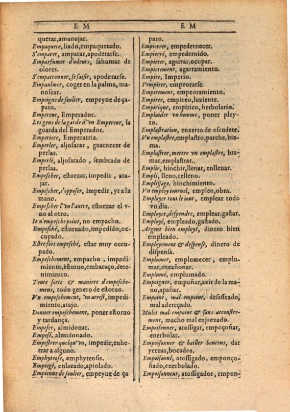 1607 - Marc Orry - Trésor des deux langues espagnole et française (Première et Seconde parties) - ÖNB Wien 1607 - Marc Orry - Trésor des deux langues espagnole et française (Première et Seconde parties) - ÖNB Wien