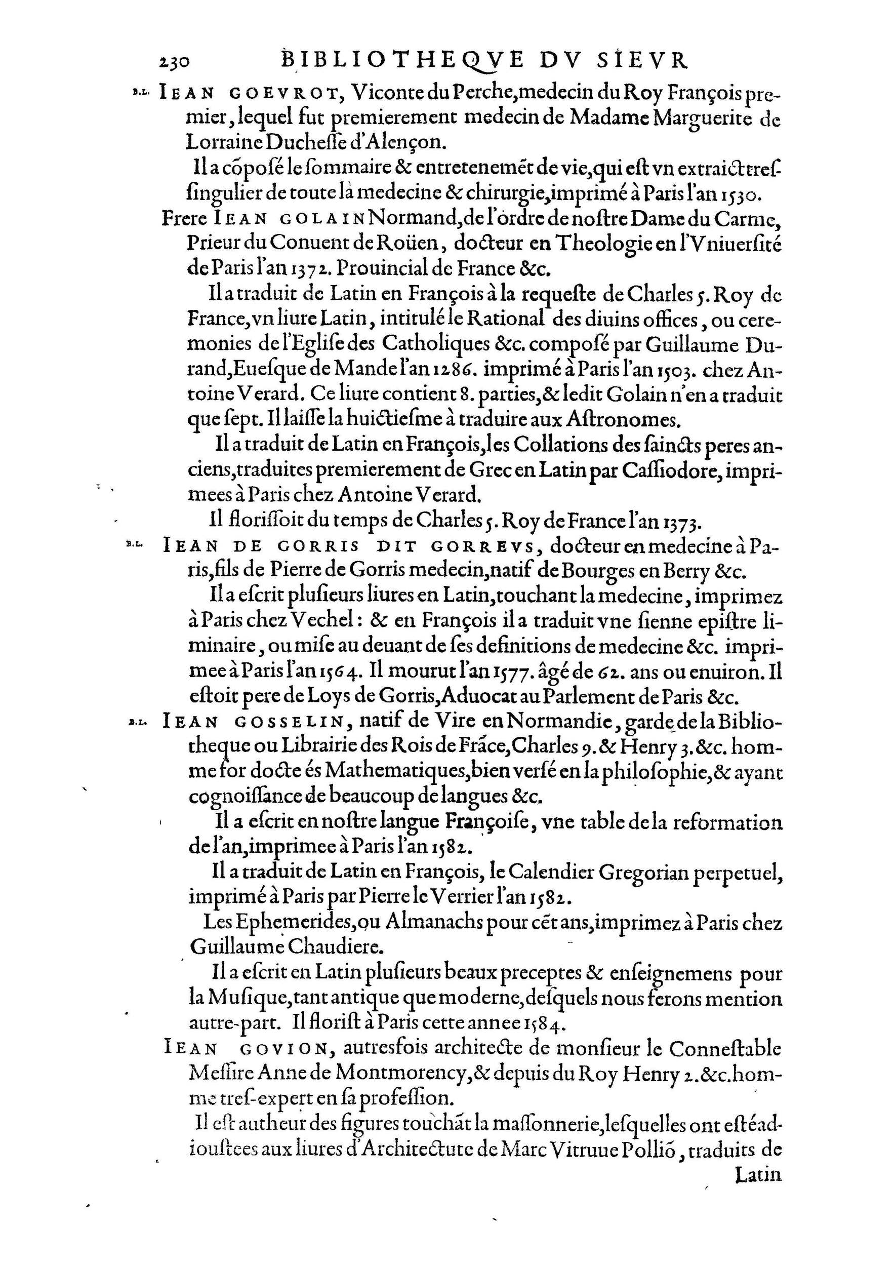 1584 - Abel L&#039;Angelier - Bibliothèques françaises - BnF