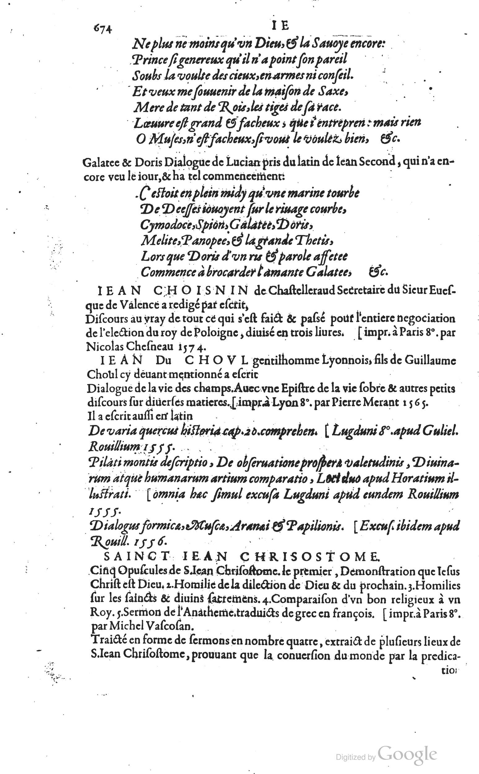 1585 - Barthélemy Honorat - Bibliothèques françaises - BSB Munich