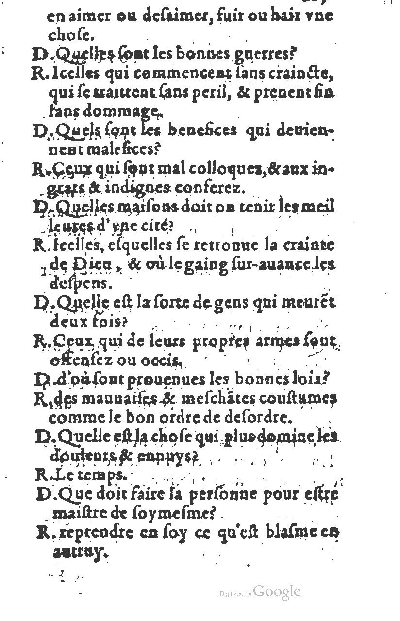 1581 - Nicolas Bonfons  - Trésor des sentences dorées - Princeton