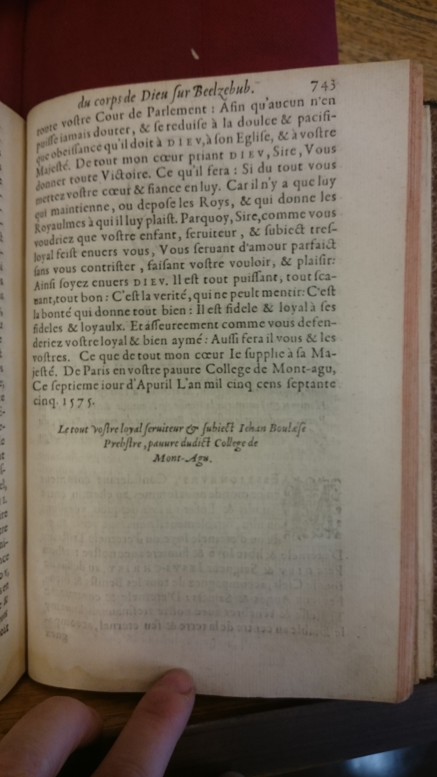 1578 - Nicolas Chesneau - Trésor et entière histoire de la triomphante victoire du corps de Dieu sur l’esprit malin - BM Lyon