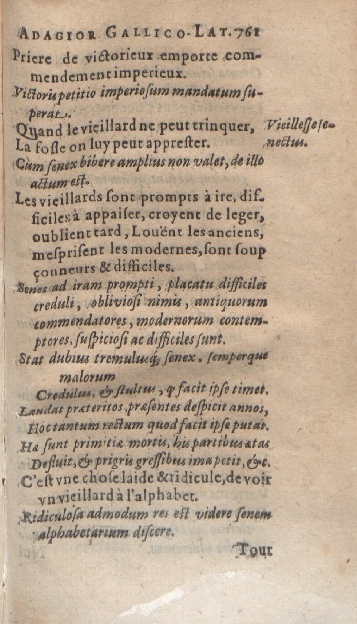 1612 - Dominicus Custos - Trésor des proverbes français - Bibliopol-Olomuc 1612 - Dominicus Custos - Trésor des proverbes français - Bibliopol-Olomuc