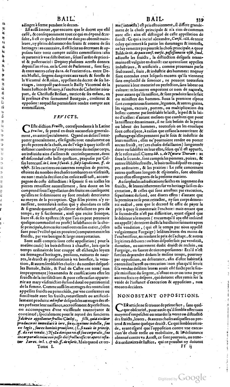 1629 - Veuve Nicolas Buon - Trésor du droit français (29620 T. 1) - BM Lyon