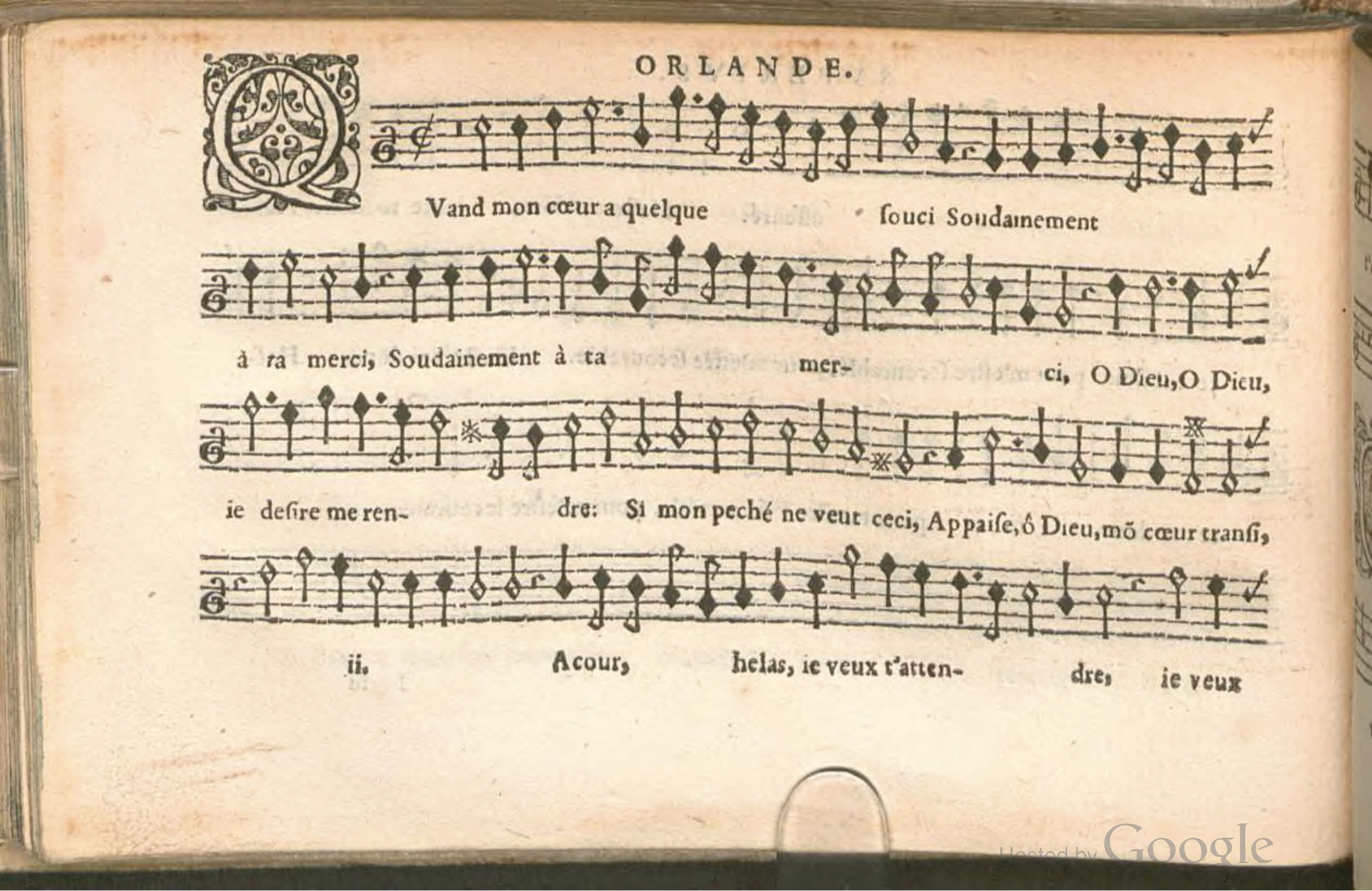 1576 - [Pierre de Saint-André] - Trésor de musique d’Orlande de Lassus Superius - BSB Munich