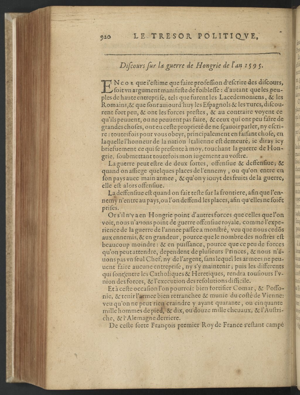 1608 - Nicolas Du Fossé - Trésor politique - BnF Tolbiac