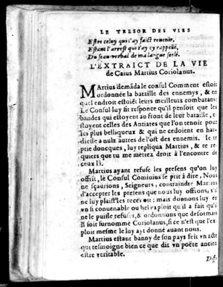 1574 - Benoît Rigaud - Trésor des vies de Plutarque - Avignon