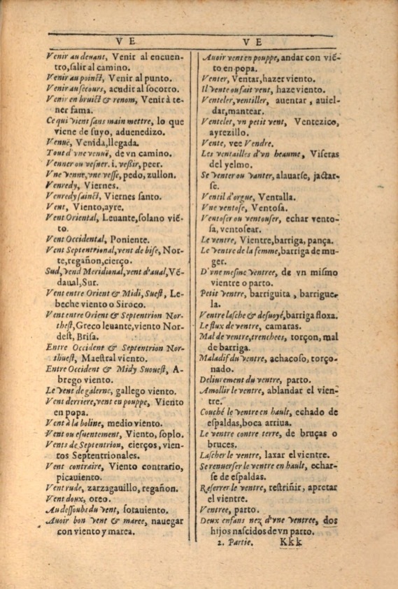 1607 - Marc Orry - Trésor des deux langues espagnole et française (Première et Seconde parties) - ÖNB Wien