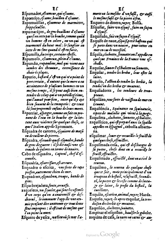 1621 - Adrian Tiffaine - Trésor des deux langues espagnole et française - BM Lyon