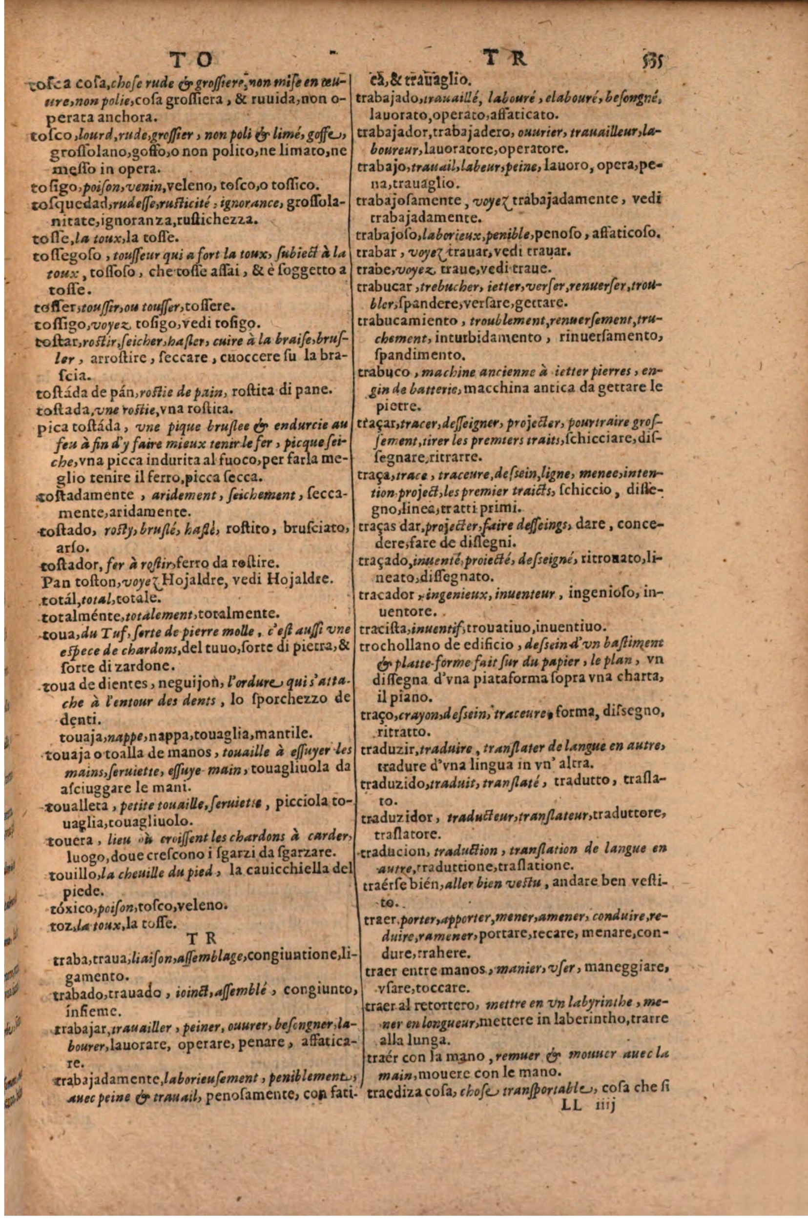 1606 - Samuel Crespin - Thresor des trois langues, francoise, italiene et espagnolle - BSB Munich