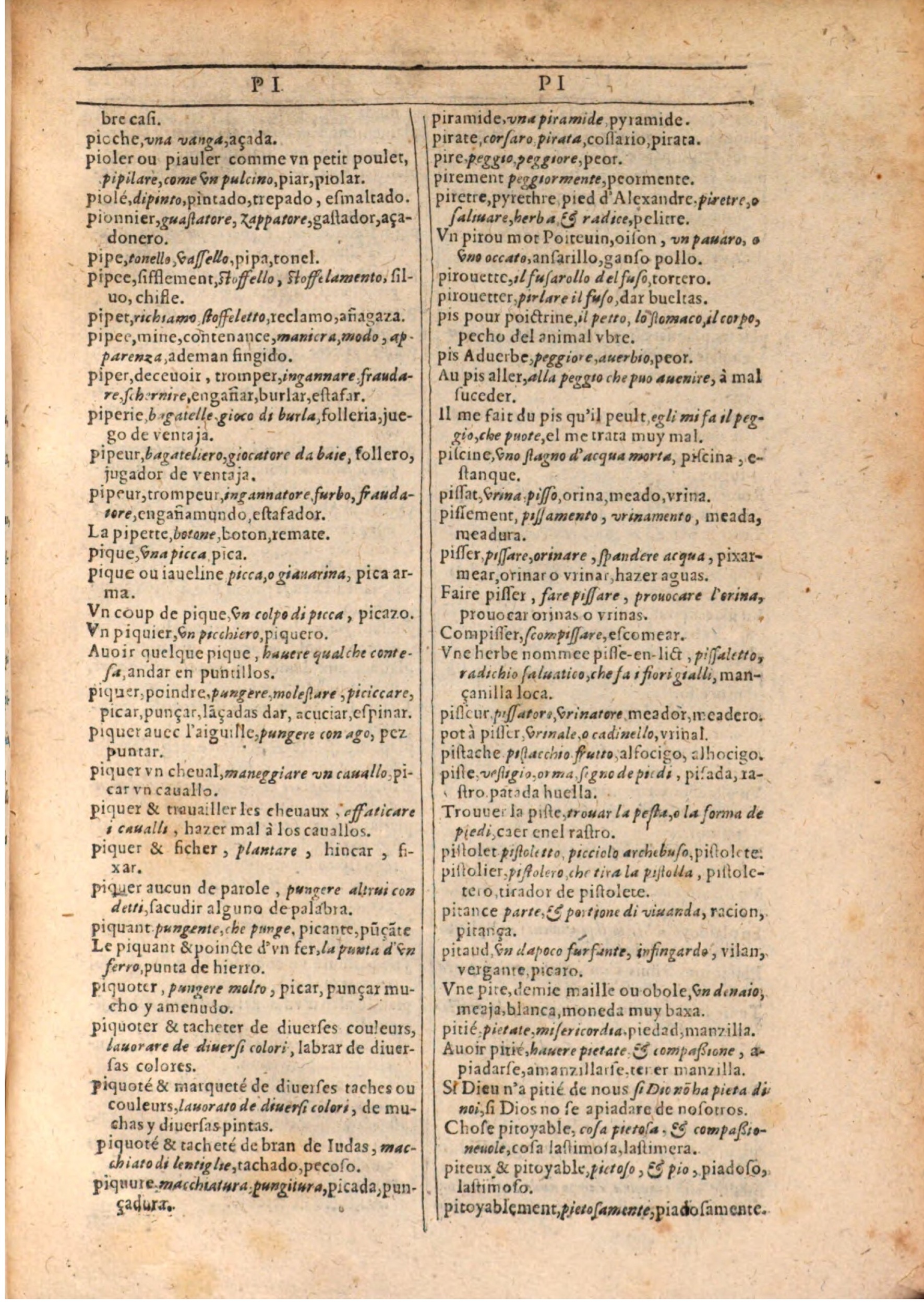 1609 - Philippe Albert et Alexandre Pernet - Trésor des trois langues française, italienne et espagnole (Seconde partie) - BSB Munich 1609 - Philippe Albert et Alexandre Pernet - Trésor des trois langues française, italienne et espagnole (Seconde partie) - BSB Munich