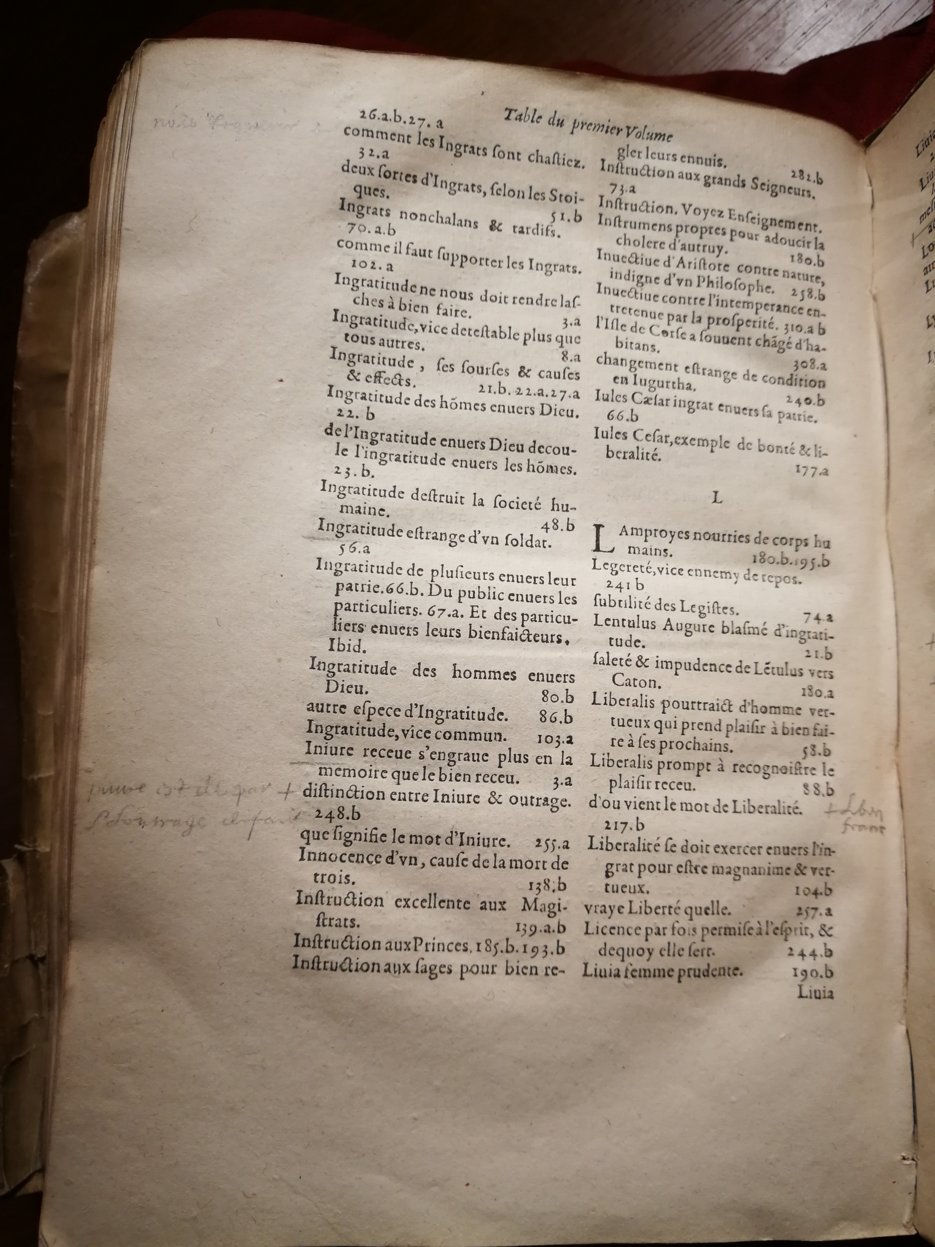 1595 - Jean Houzé - Œuvres morales et mêlées de Sénèque, Trésor de philosophie morale - T. 1 - BnF