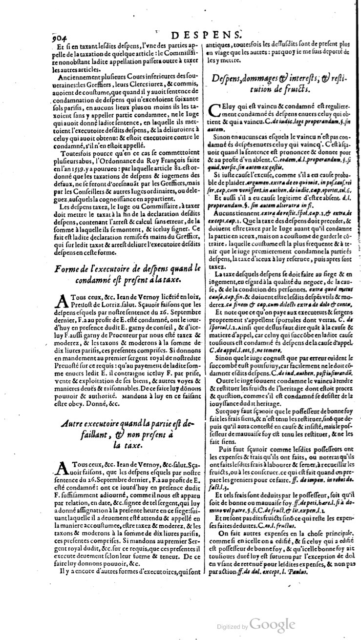 1629 - Veuve Nicolas Buon - Trésor du droit français (21754 T. 1) - BM Lyon