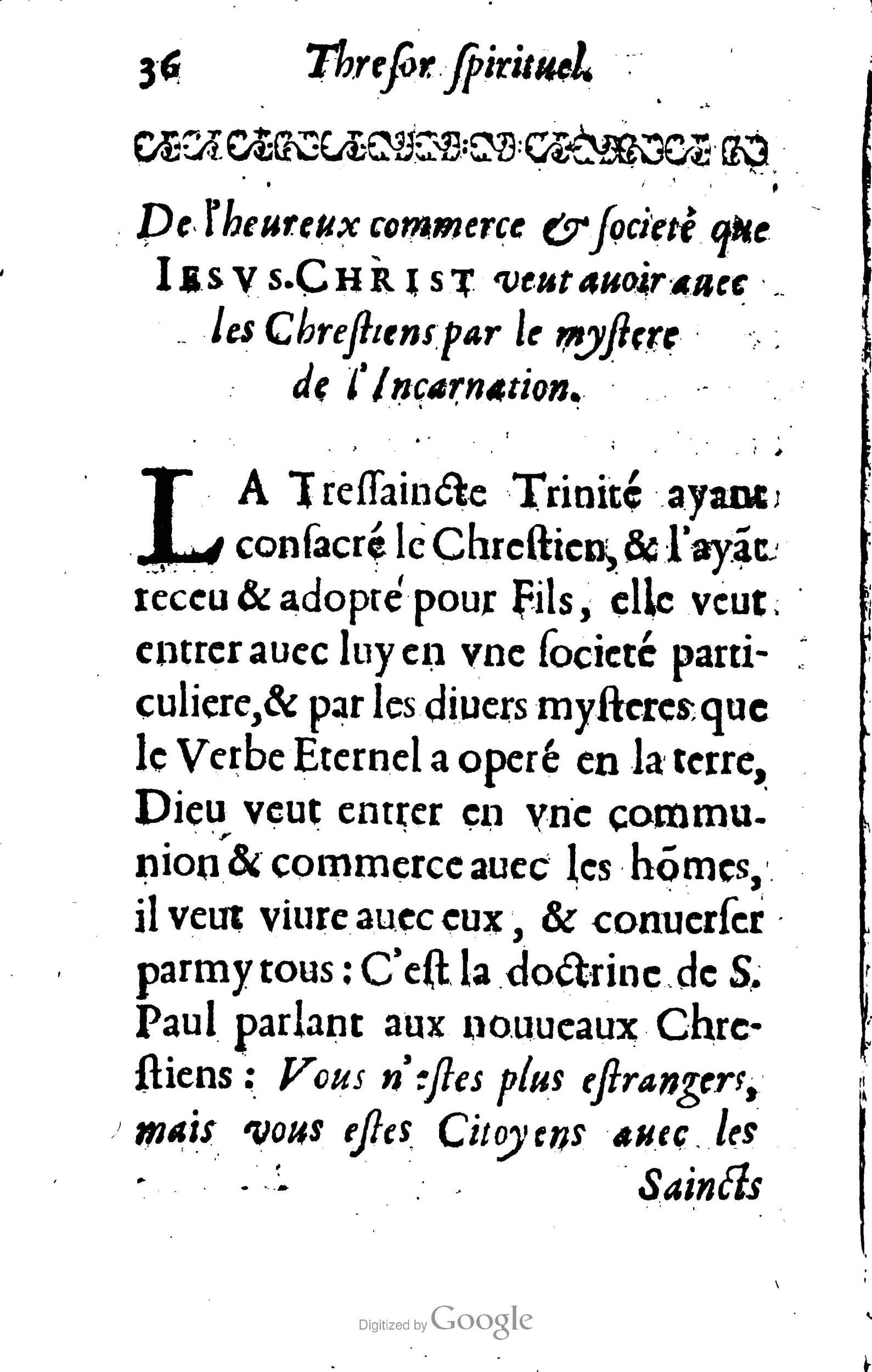 1633 - François Waudré - Trésor spirituel contenant les excellences du christianisme - BM Lyon