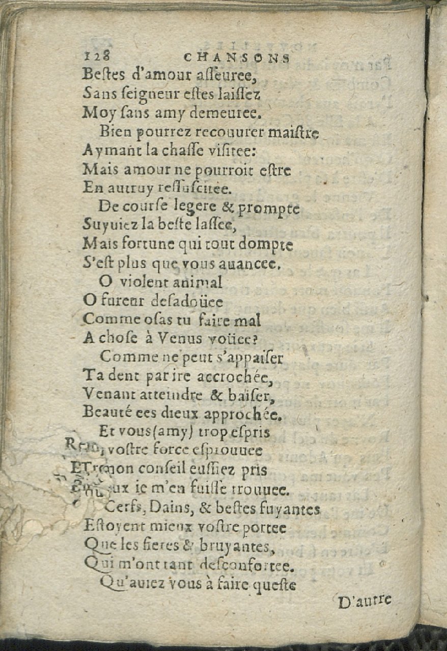 1575 - Pierre Brenouzet - Trésor de tous les recueils de chansons, tant amoureuses, rustiques, que musicales - Det KLG Copenhague