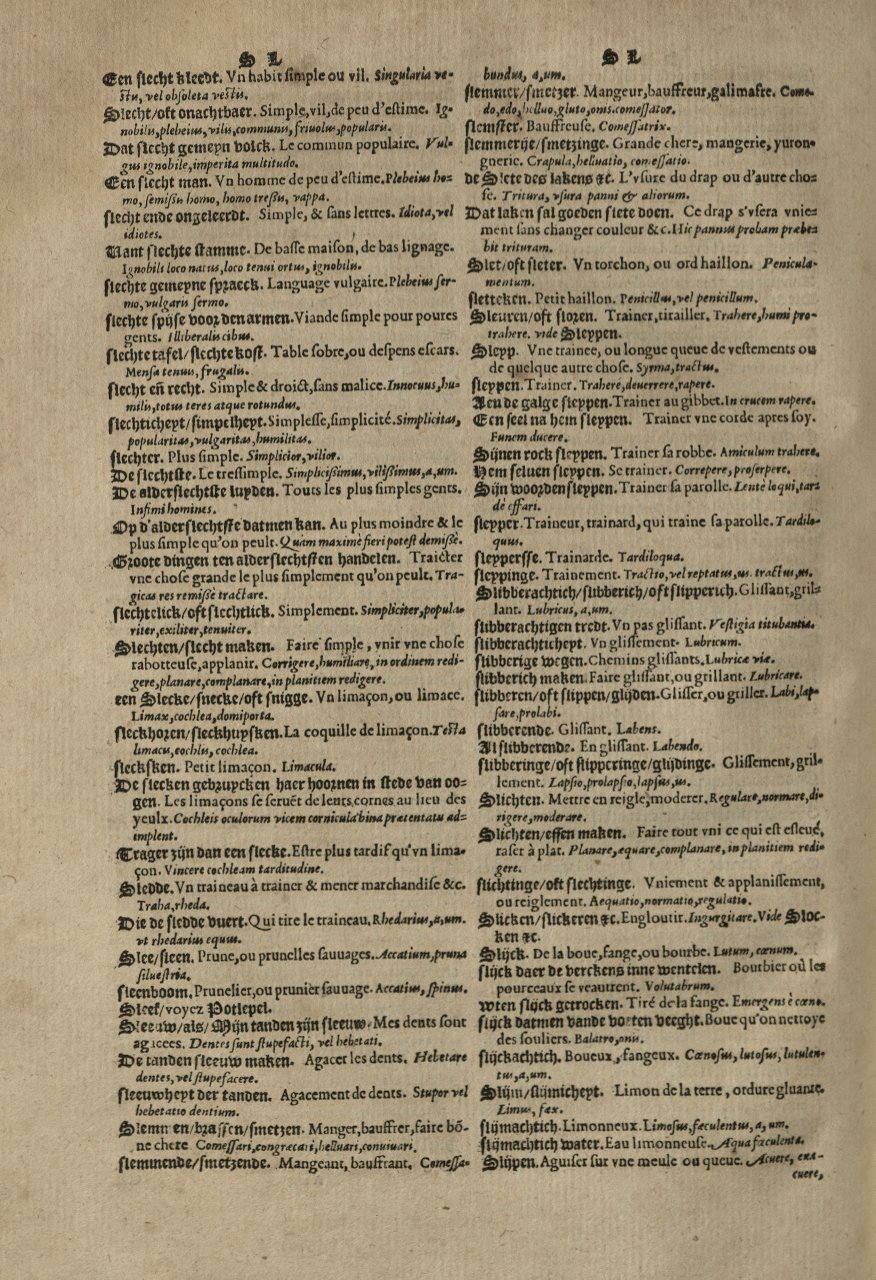 1573 - Christophe Plantin - Trésor du langage bas-allemand - Greifswald