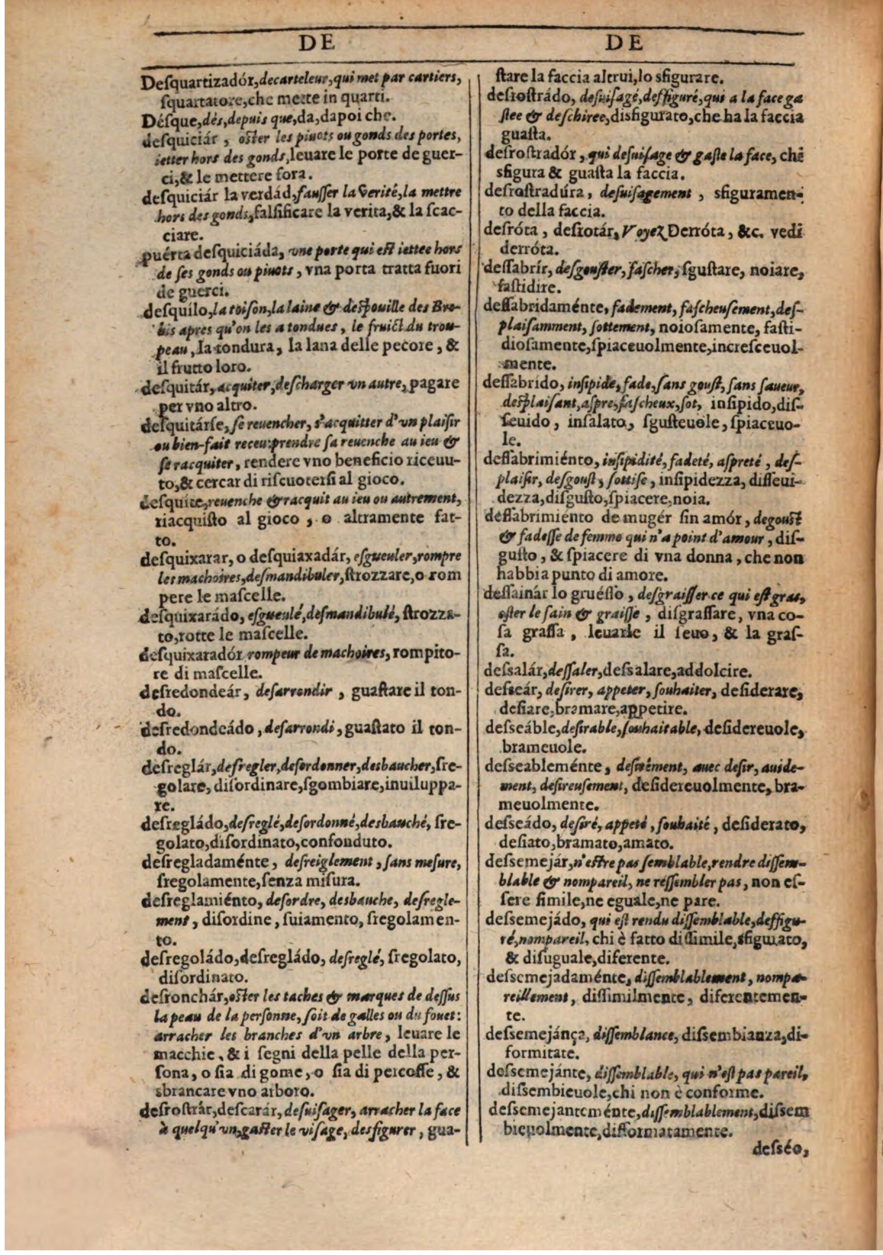 1609 - Philippe Albert et Alexandre Pernet - Trésor des trois langues française, italienne et espagnole (Première partie) - BSB Munich 1609 - Philippe Albert et Alexandre Pernet - Trésor des trois langues française, italienne et espagnole (Première partie) - BSB Munich