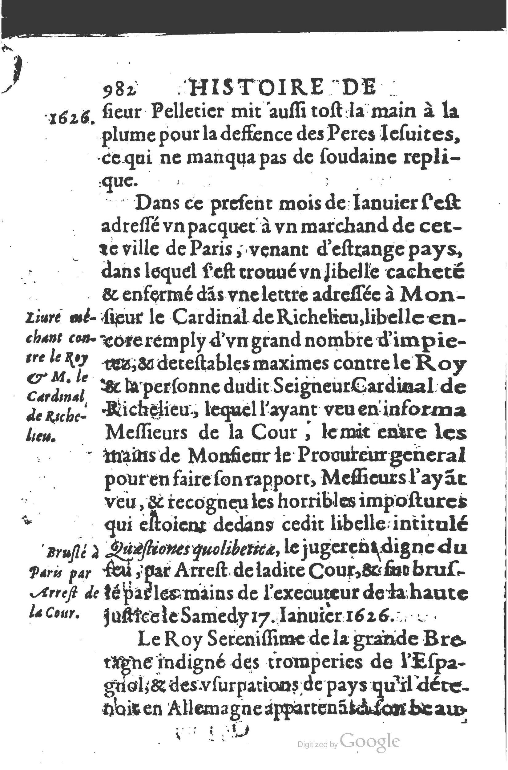 1626 - Joseph Bouillerot - Trésor de l’histoire générale de notre temps - BSB Munich