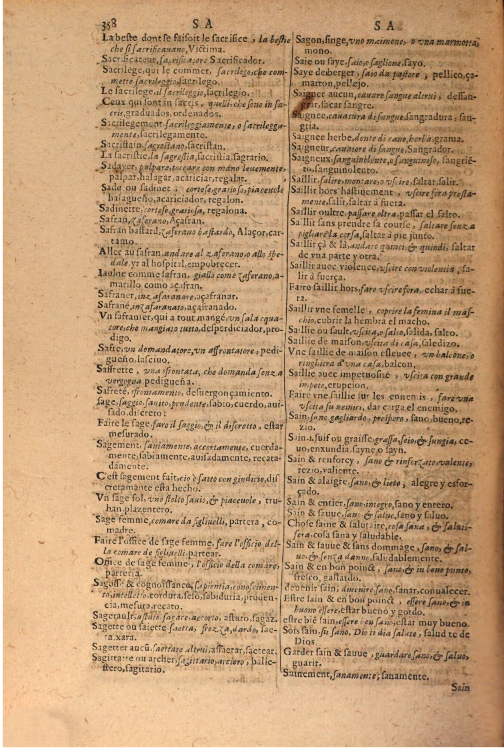 1616 - Pierre de la Rovière - Trésor des trois langues (Seconde partie) - BSB Munich