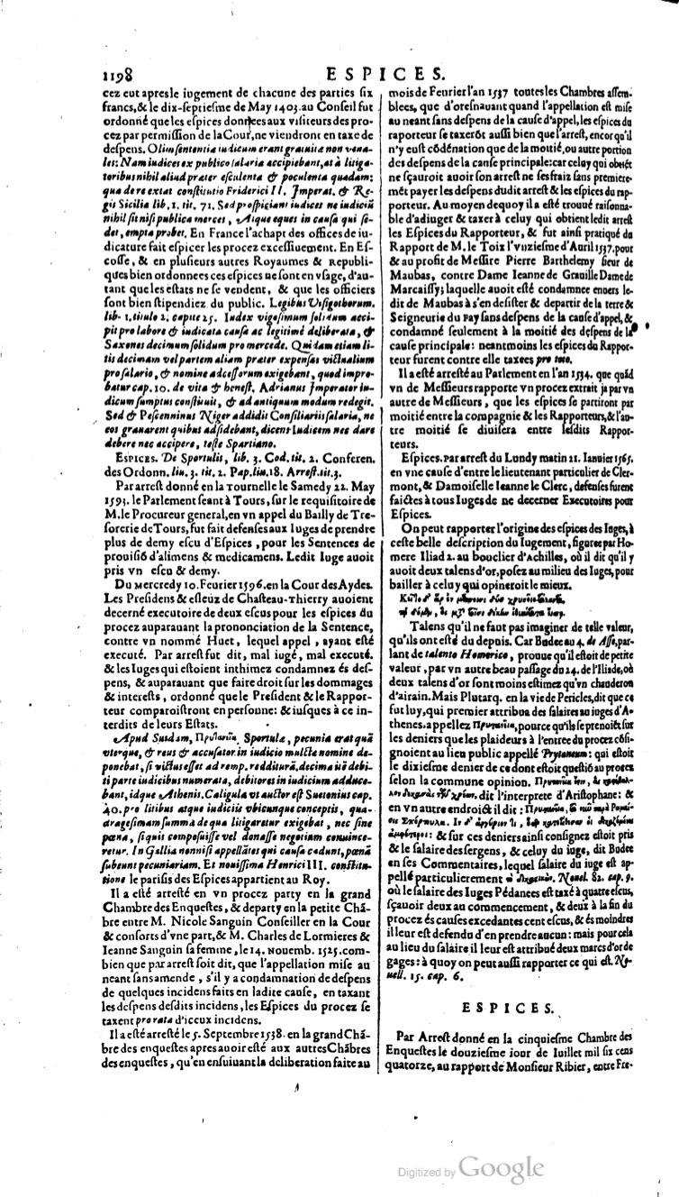 1629 - Veuve Nicolas Buon - Trésor du droit français (29620 T. 1) - BM Lyon