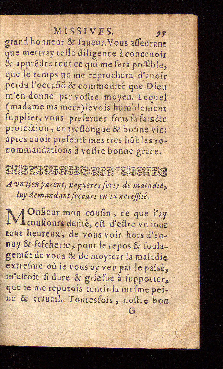 1614 - Barthélemy Vincent - Élite et Trésor des lettres missives - Bâle