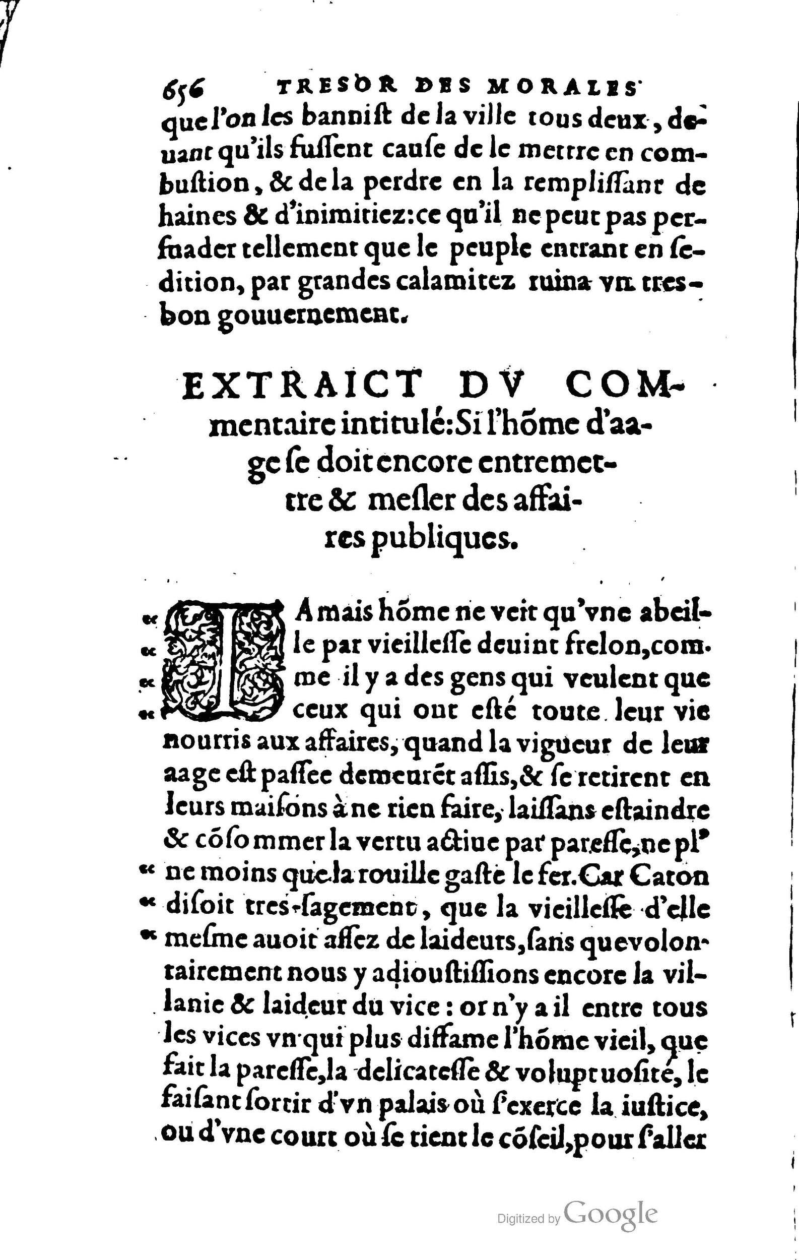 1578 - Jean Poupy - Trésor des morales de Plutarque - BSB Munich