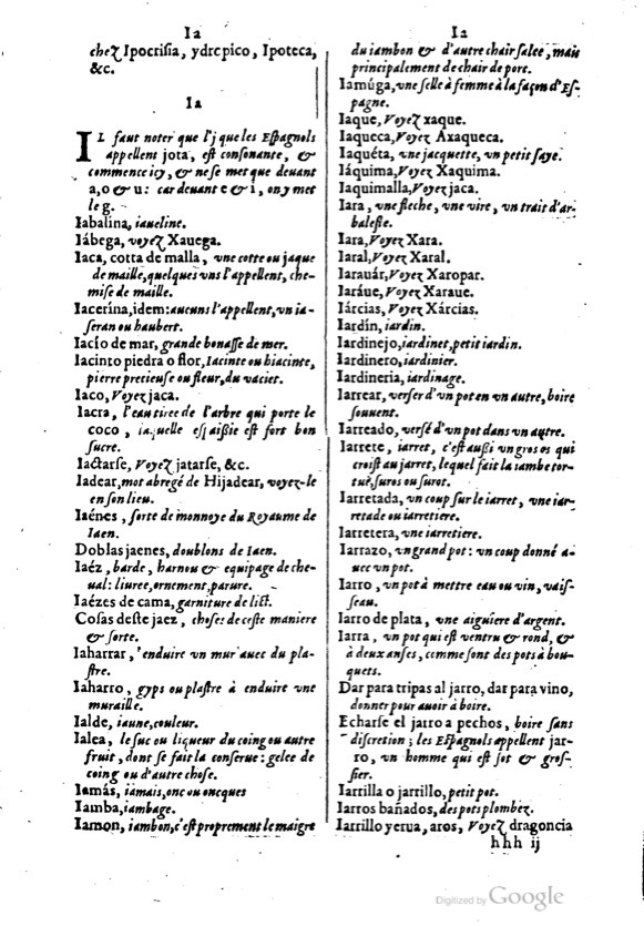 1621 - Adrian Tiffaine - Trésor des deux langues espagnole et française - BM Lyon