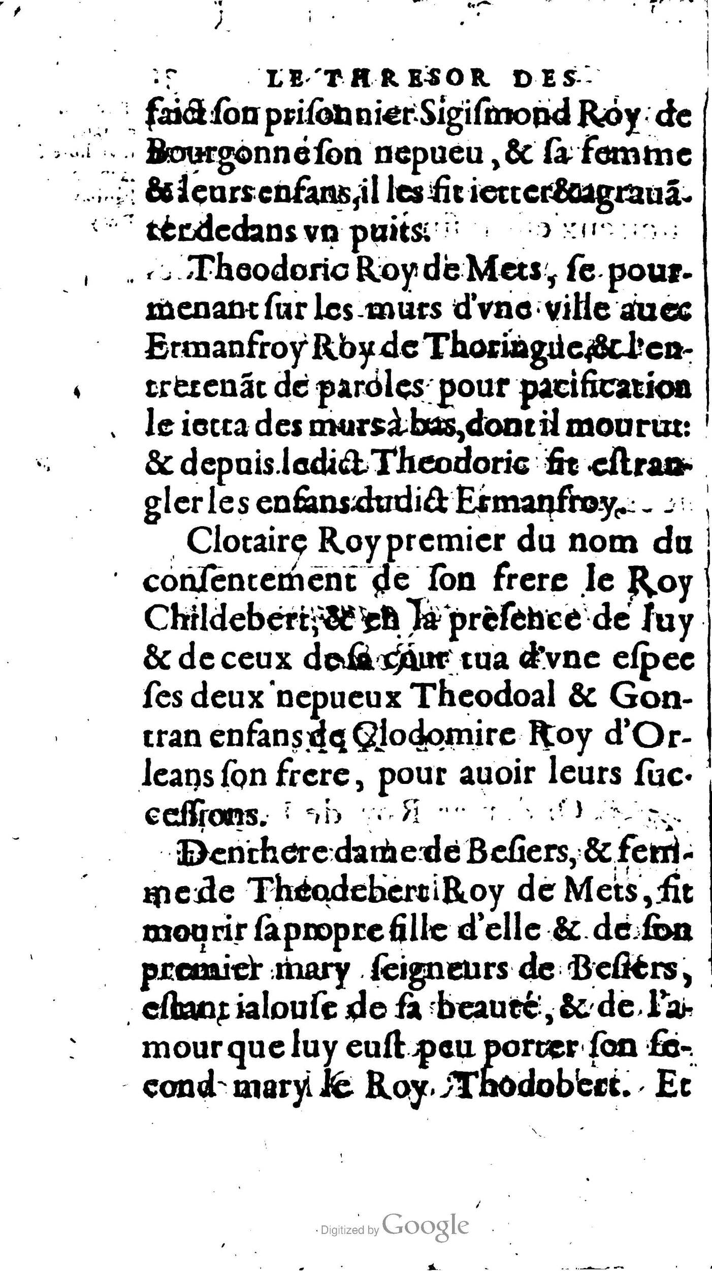 1604 - Galiot Corrozet - Trésor des histoires de France - BNC Florence