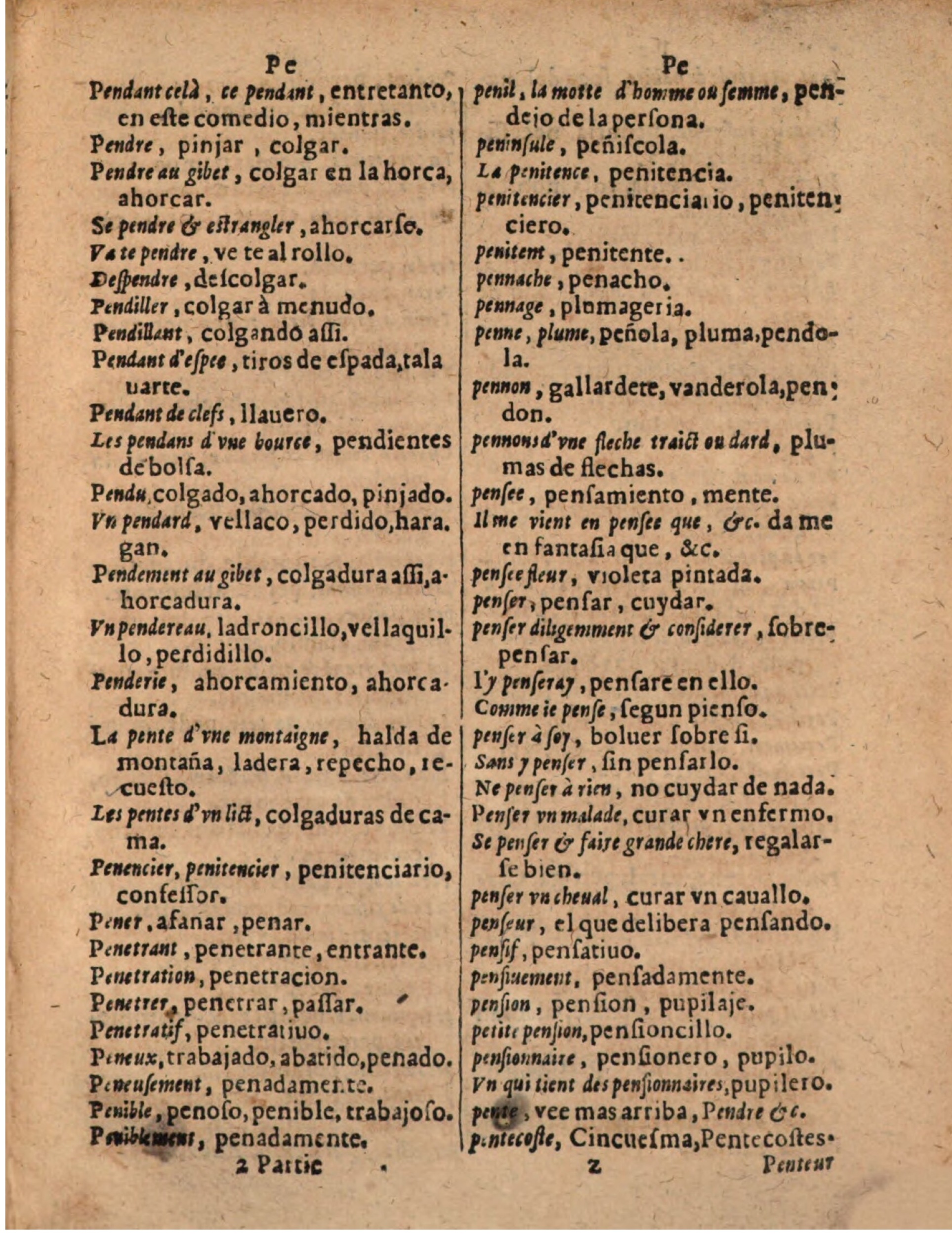 1624 - Hubert Antoine - Trésor des deux langues espagnole et française (Seconde partie) - BSB Munich