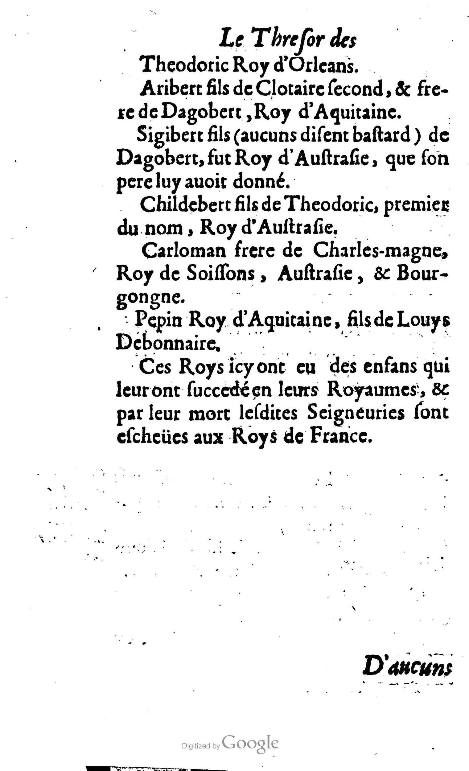 1638 - Jean Corrozet - Trésor des histoires de France - BM Lyon
