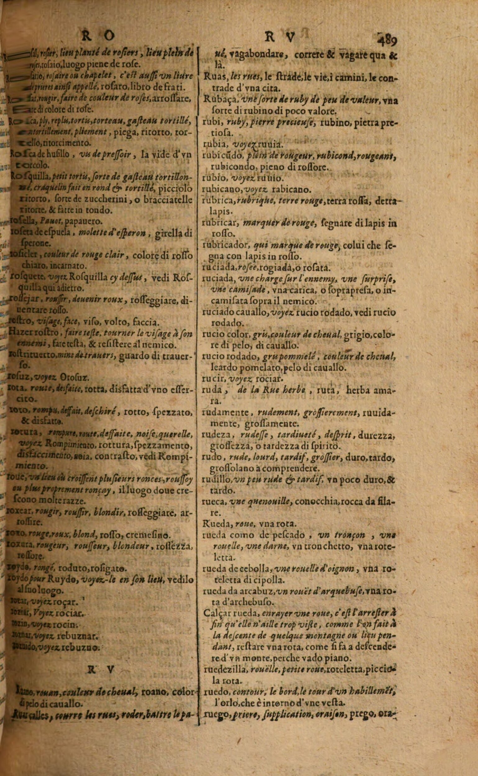 1617 - Samuel Crespin - Trésor des trois langues espagnole, française et italienne (Première partie) - Regensburg