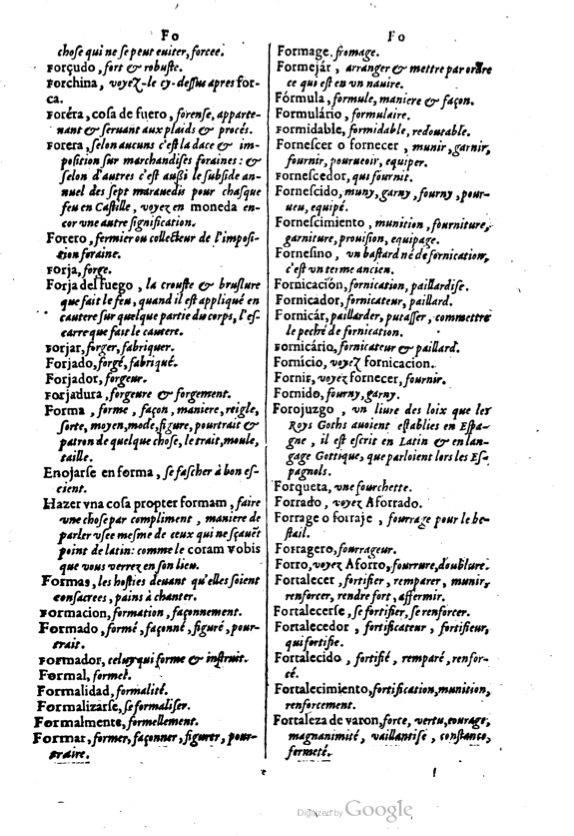 1621 - Adrian Tiffaine - Trésor des deux langues espagnole et française - BM Lyon