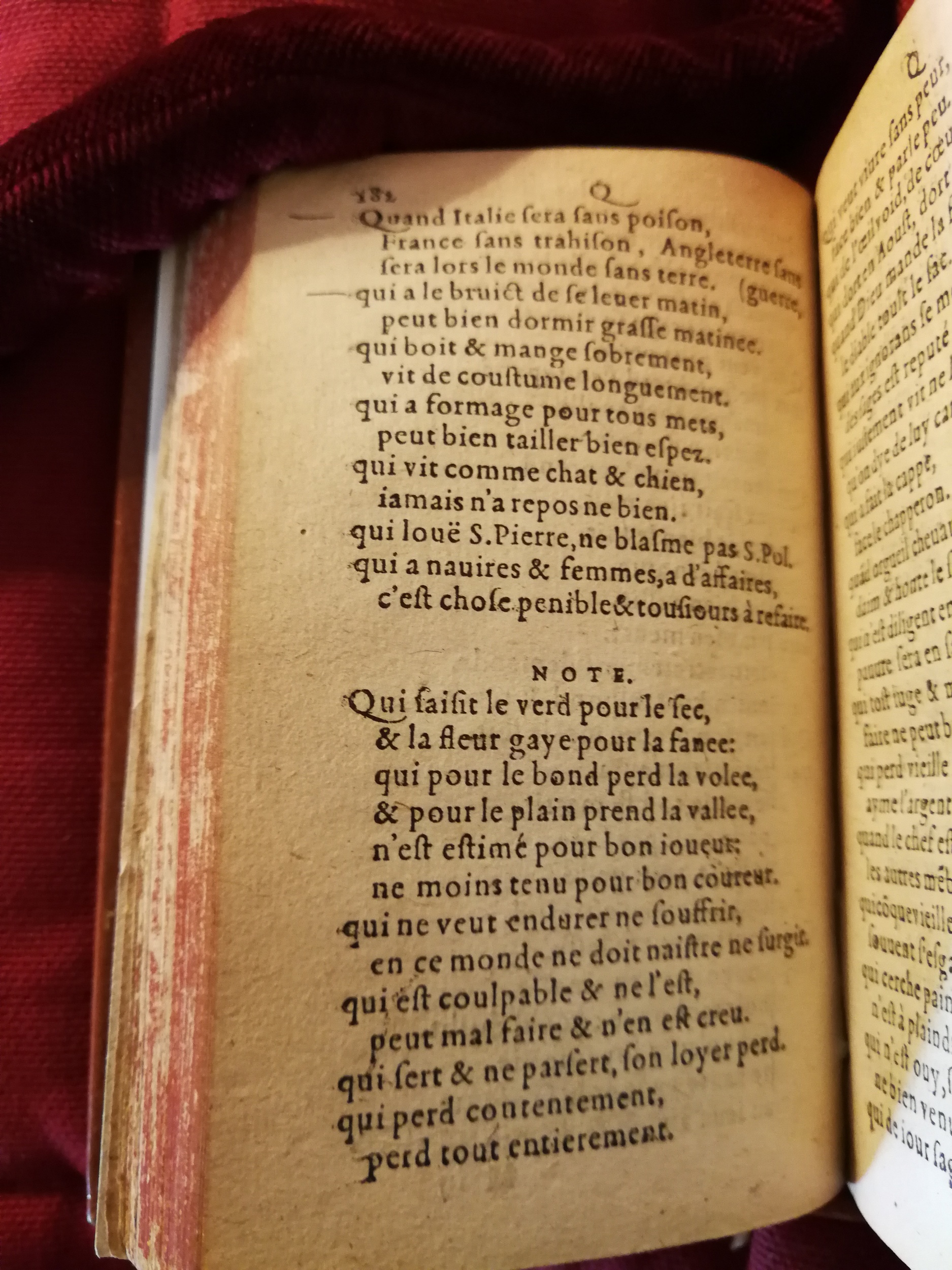 1582 - Nicolas Bonfons - Trésor de sentences dorées - Bibliothèque Sainte-Geneviève