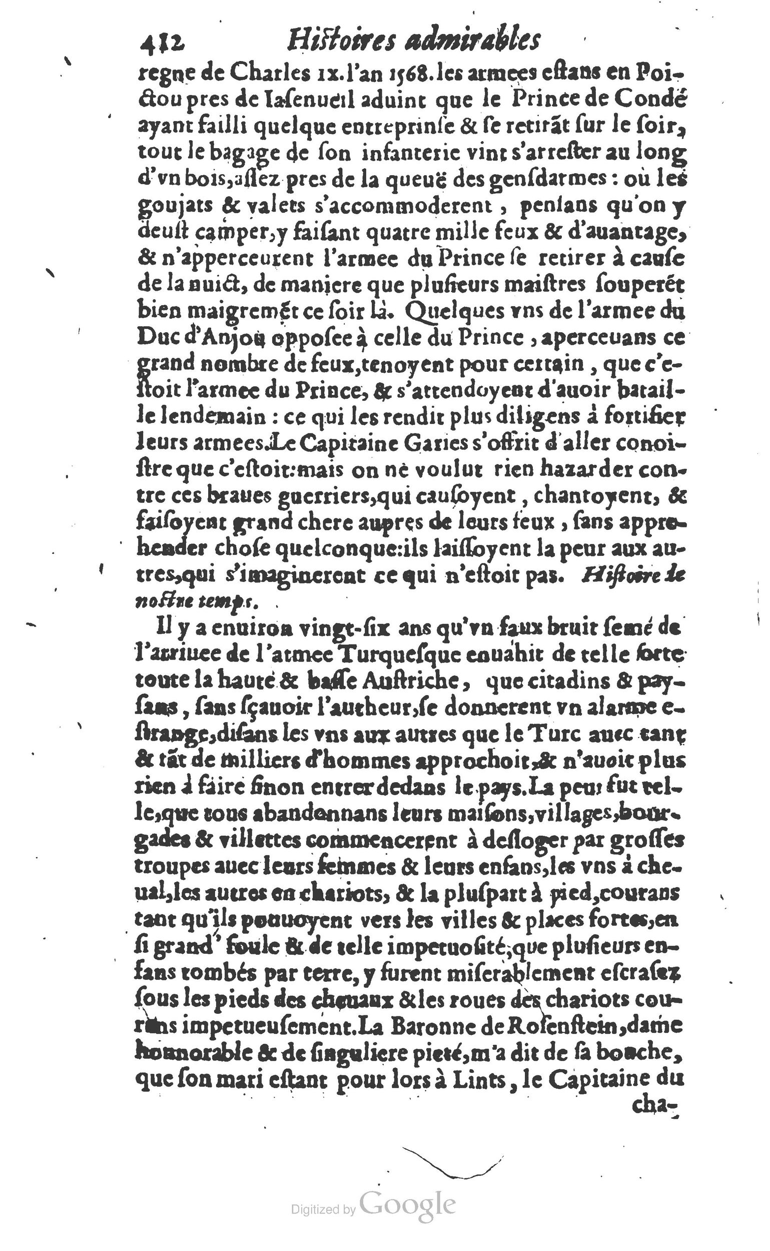 1610 - Paul Marceau - Trésor d’histoires admirables et mémorables - Princeton