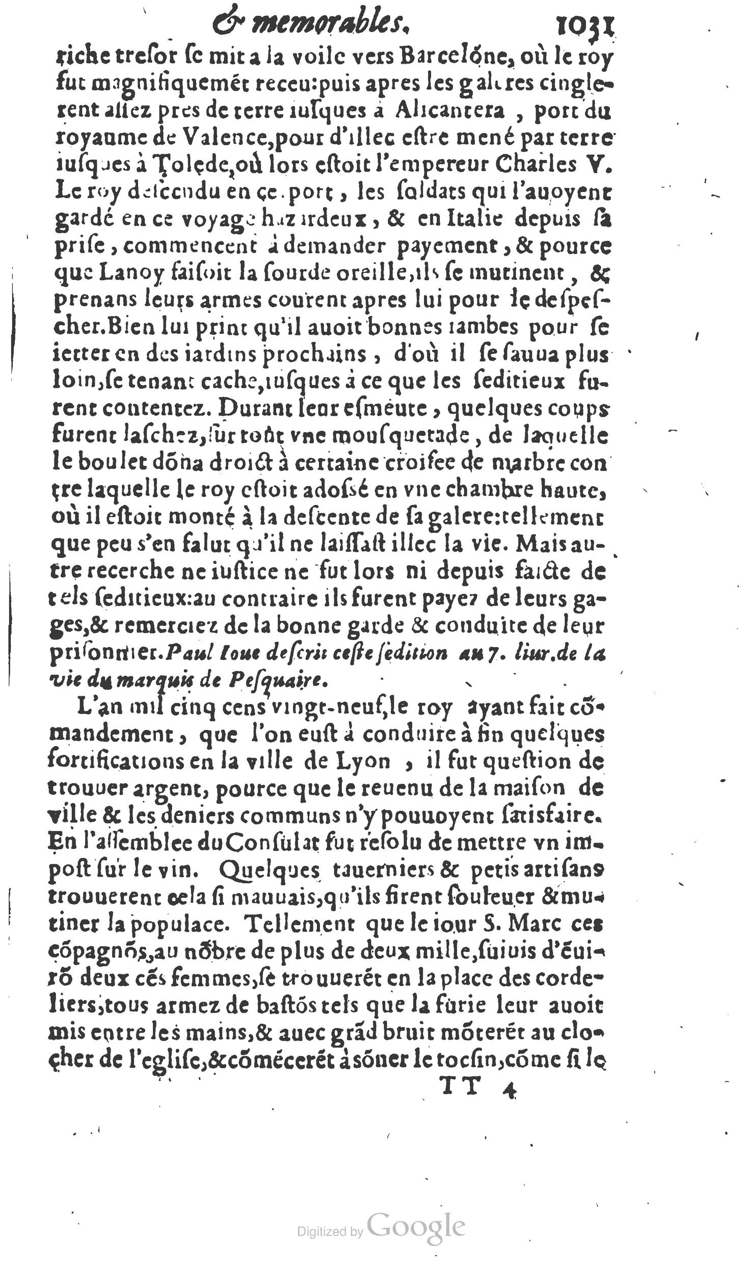 1610 - Paul Marceau - Trésor d’histoires admirables et mémorables - Princeton