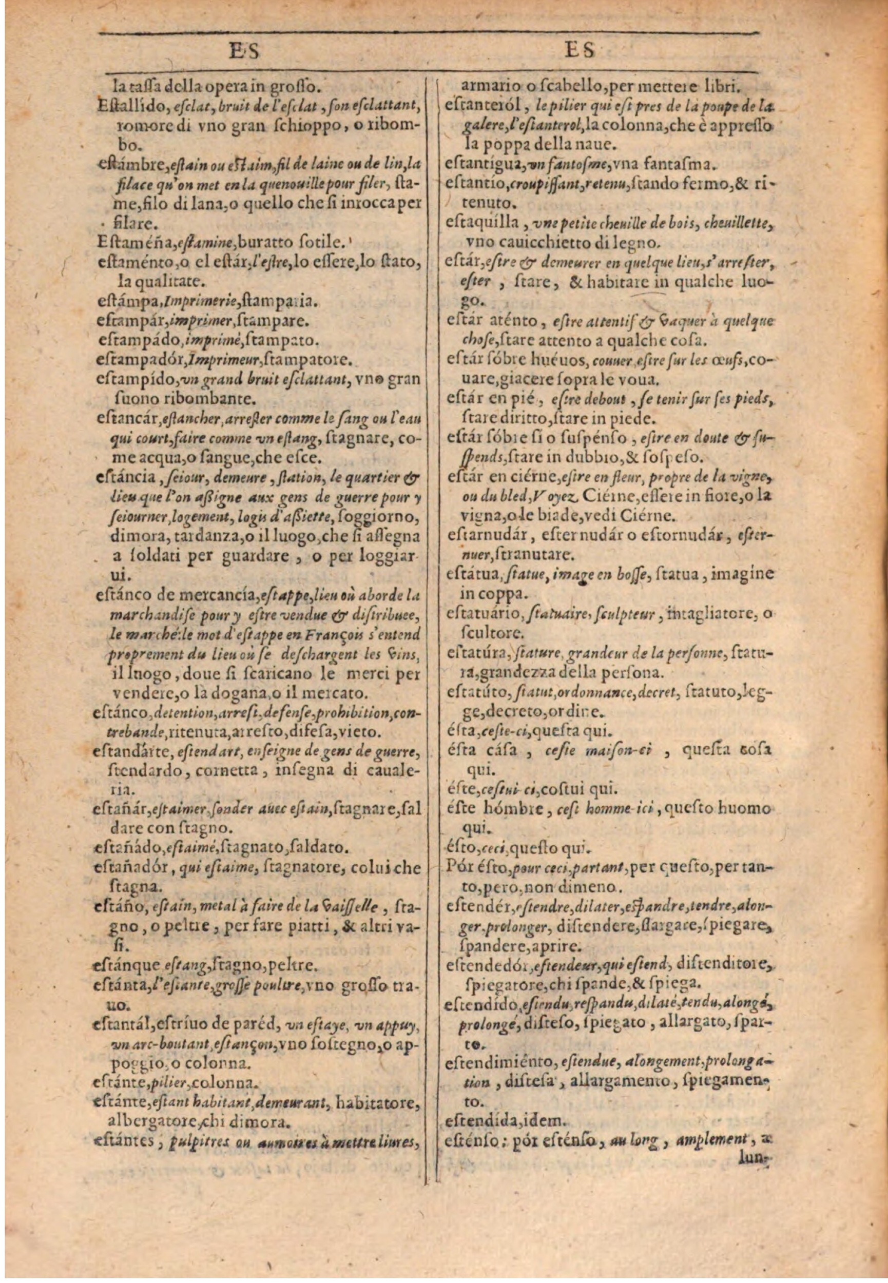1609 - Philippe Albert et Alexandre Pernet - Trésor des trois langues française, italienne et espagnole (Première partie) - BSB Munich 1609 - Philippe Albert et Alexandre Pernet - Trésor des trois langues française, italienne et espagnole (Première partie) - BSB Munich
