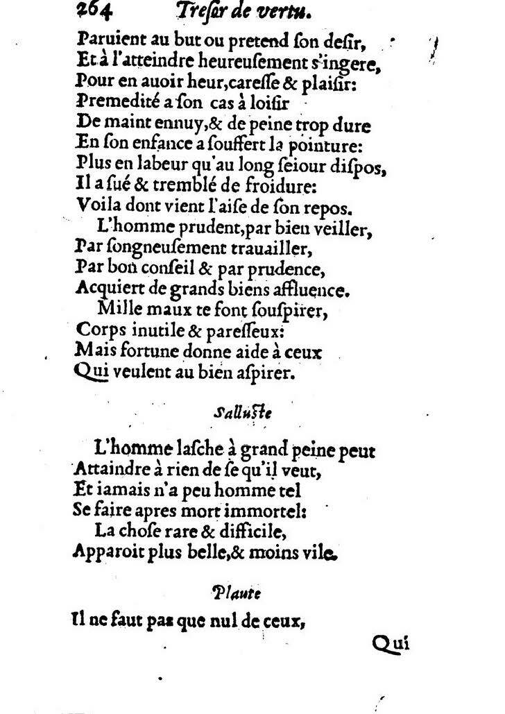 1558 - Nicolas Perrineau et Jean Temporal - Trésor de vertu - BM Lyon