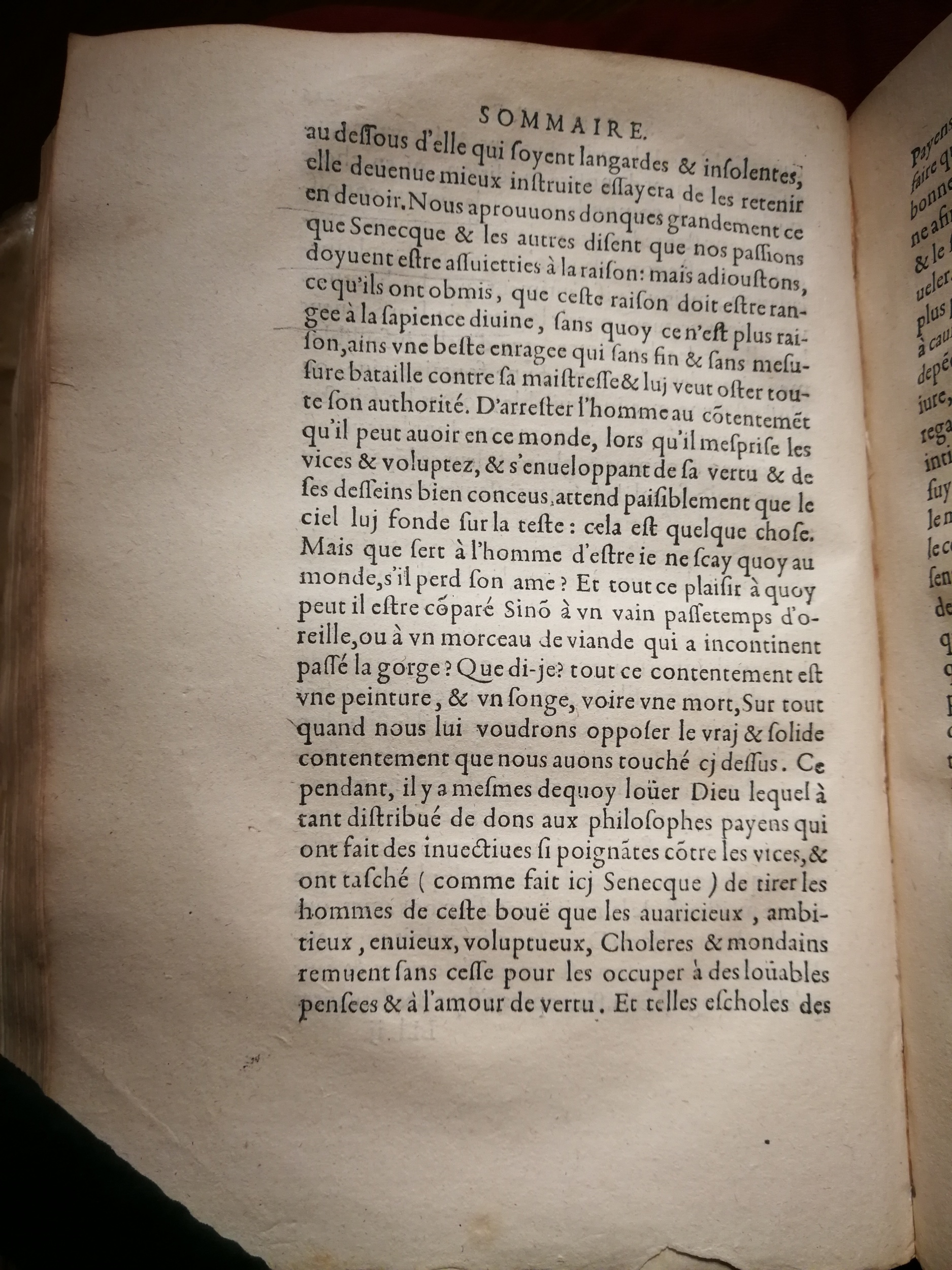 1595 - Jean Houzé - Œuvres morales et mêlées de Sénèque, Trésor de philosophie morale - T. 1 - BnF