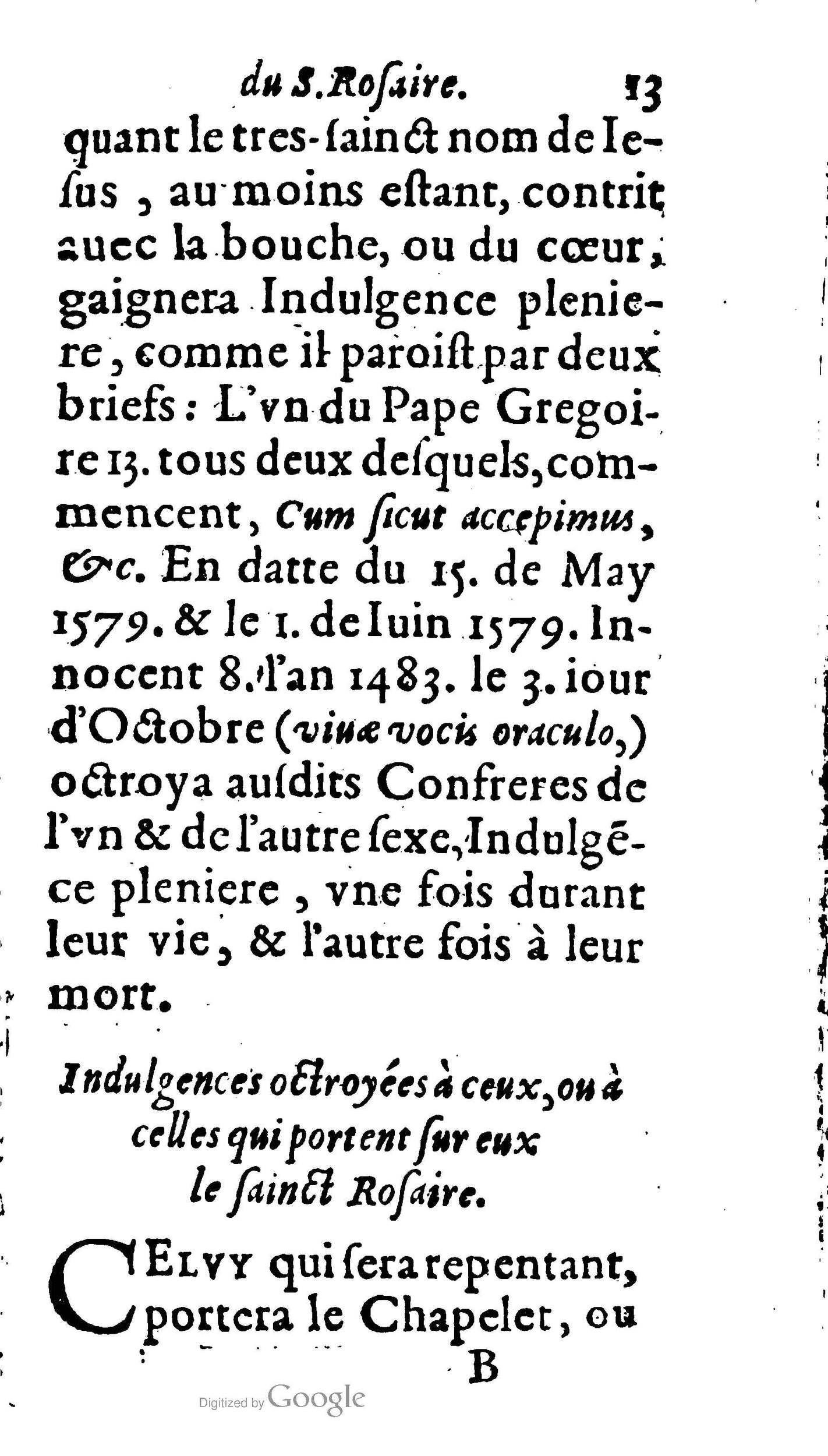1604 - Jean Le Bouc - Trésor des indulgences du Saint Rosaire - BM Lyon 1604 - Jean Le Bouc - Trésor des indulgences du Saint Rosaire - BM Lyon