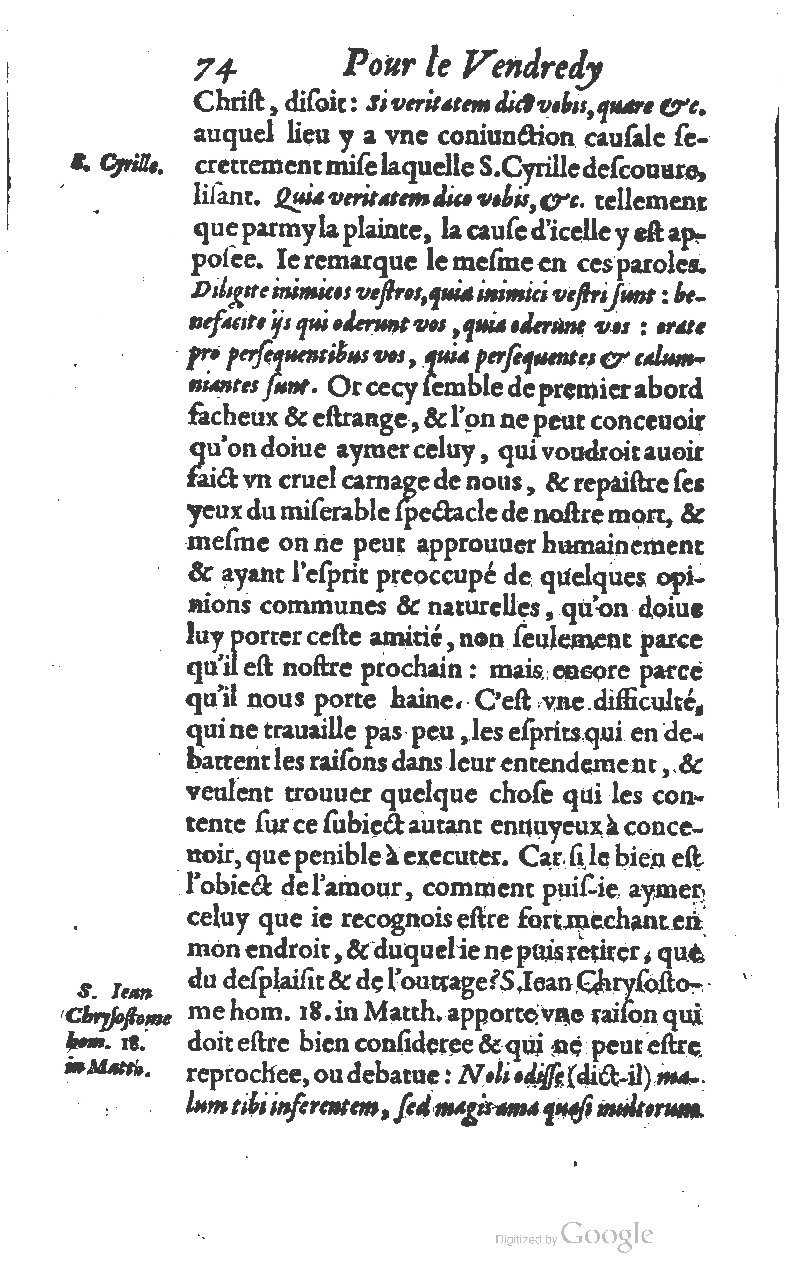 1607 - Nicolas Du Fossé - Trésor quadragésimal - T 01 - BM Lyon