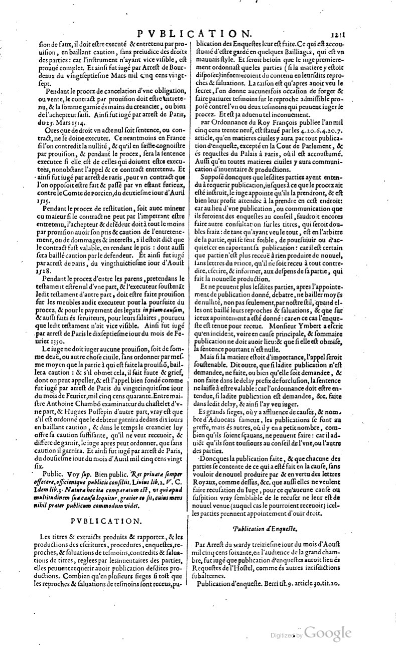 1629 - Veuve Nicolas Buon - Trésor du droit français (21754 T. 2) - BM Lyon