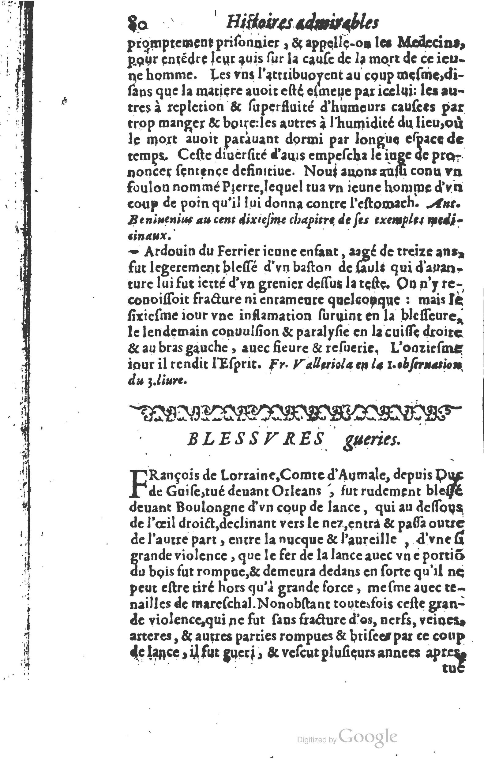 1610 - Paul Marceau - Trésor d’histoires admirables et mémorables - Princeton