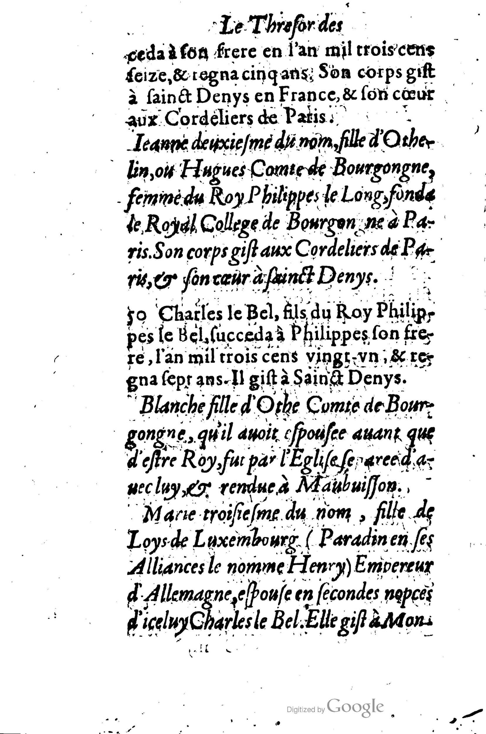 1619 - Jean Corrozet - Trésor des histoires de France - BSB Munich