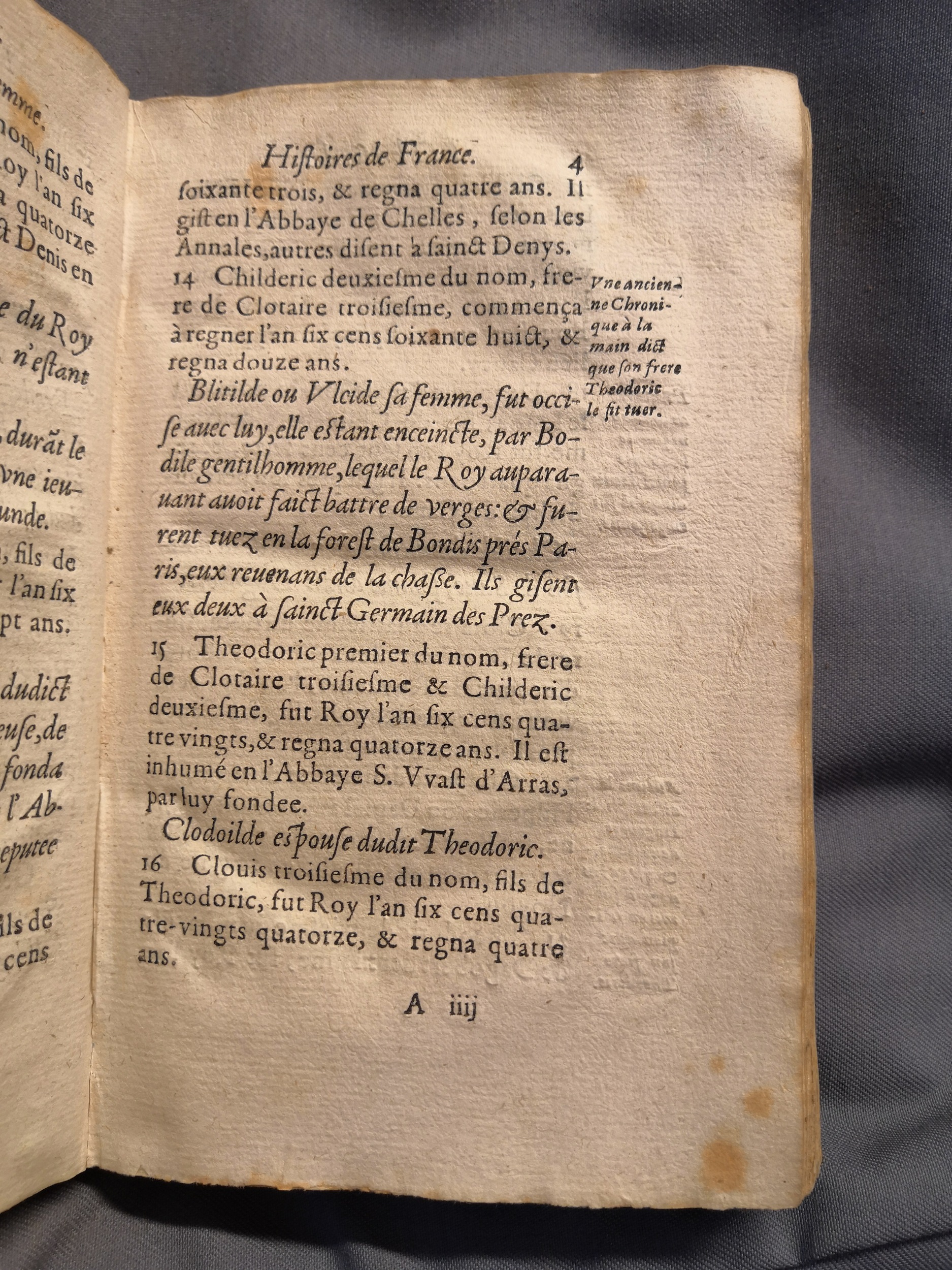 1614 - Jean Corrozet - Trésor des histoires de France - Amsterdam