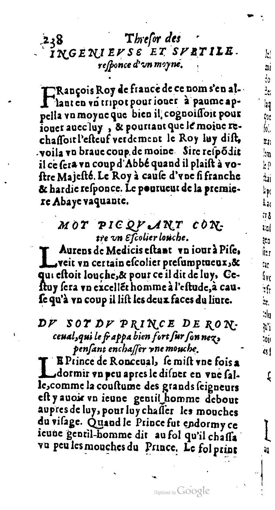 1611 - Romain de Beauvais - Trésor des récréations - BM Lyon