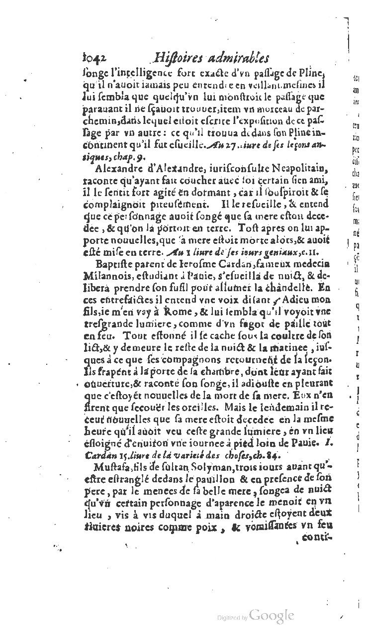 1610 - Paul Marceau - Trésor d’histoires admirables et mémorables - BSB Munich