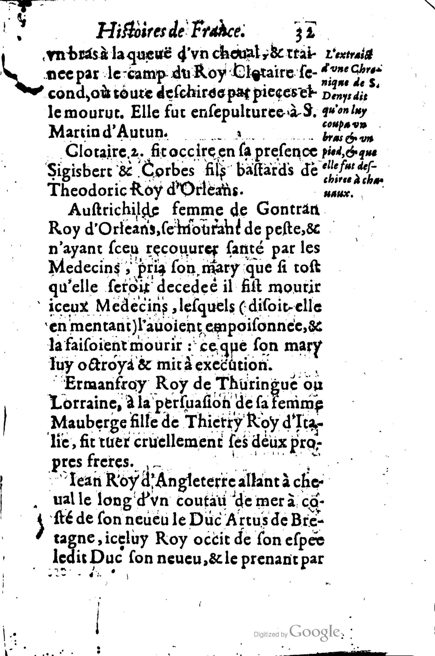 1619 - Jean Corrozet - Trésor des histoires de France - BSB Munich